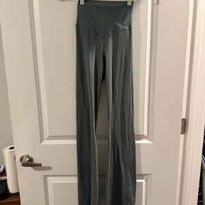 Green Aerie cross over flare legging